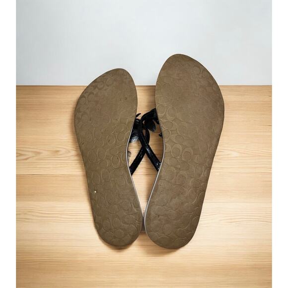 Y2K Coach Signature Crab Thong Sandal Size 8.5 - Picture 5 of 9